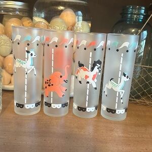 Vintage Libbey Carousel glasses